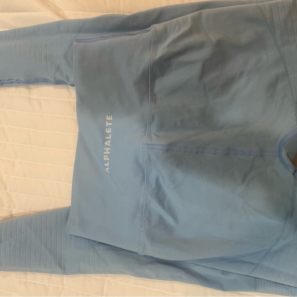 Alphalete revival leggings color light blue size medium